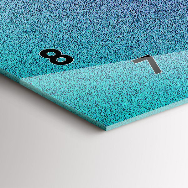 Horizontal wall clock Gradient pattern