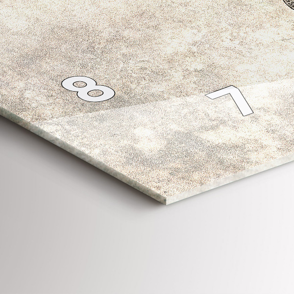 Horizontal wall clock World map newspaper