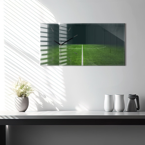 Horizontal wall clock Football pitch