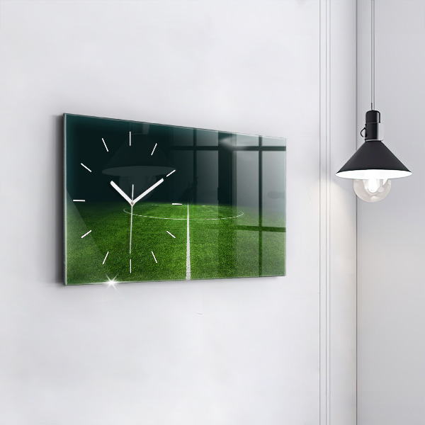 Horizontal wall clock Football pitch