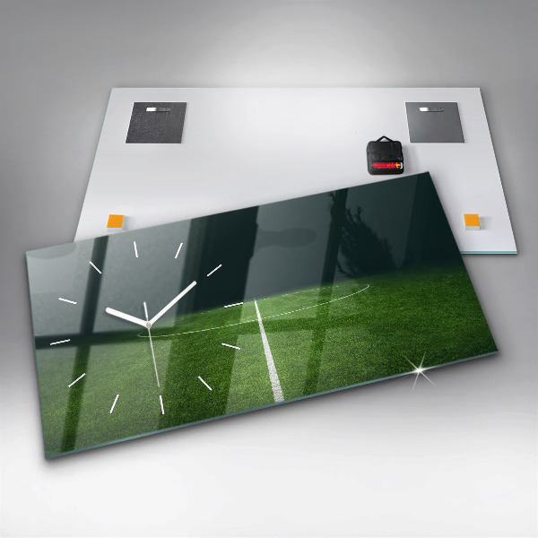 Horizontal wall clock Football pitch