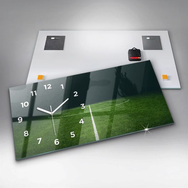 Horizontal wall clock Football pitch