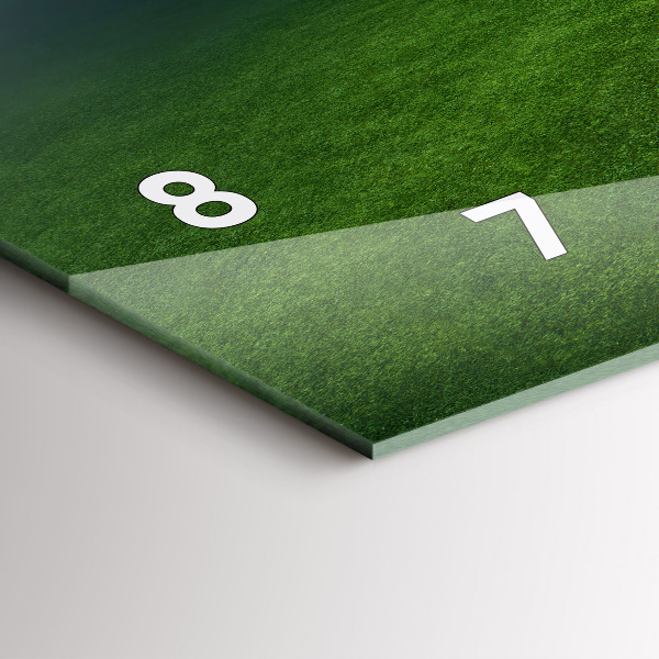 Horizontal wall clock Football pitch