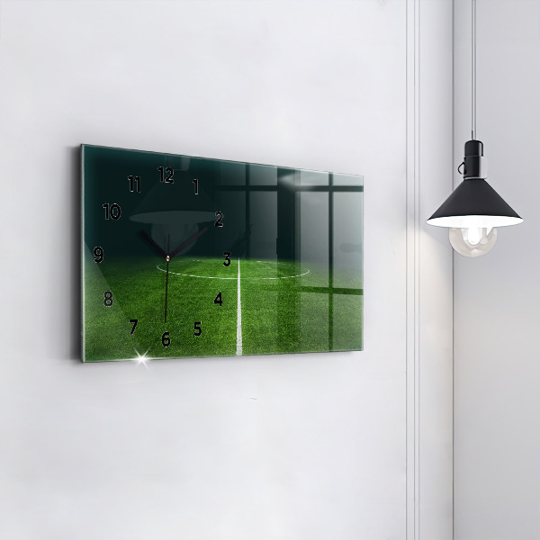 Horizontal wall clock Football pitch