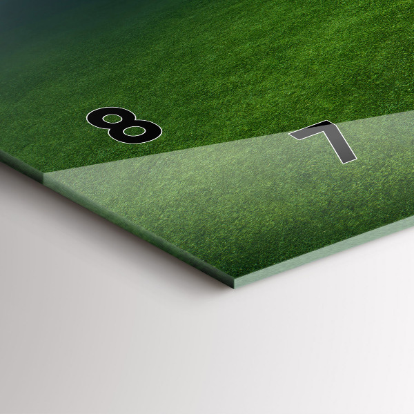 Horizontal wall clock Football pitch