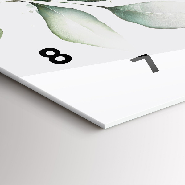 Horizontal wall clock Abstraction leaves