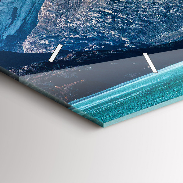 Horizontal wall clock Whale water