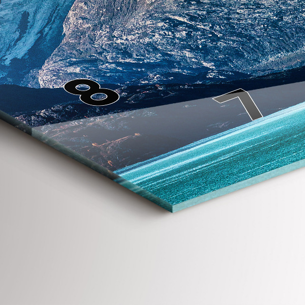 Horizontal wall clock Whale water