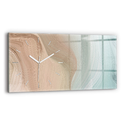 Horizontal wall clock Wave abstraction