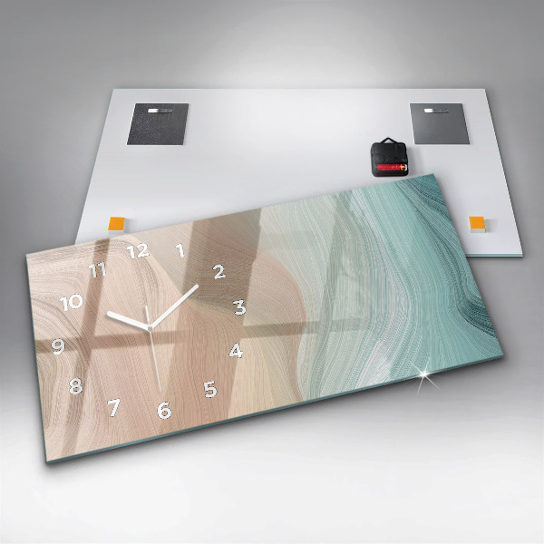 Horizontal wall clock Wave abstraction