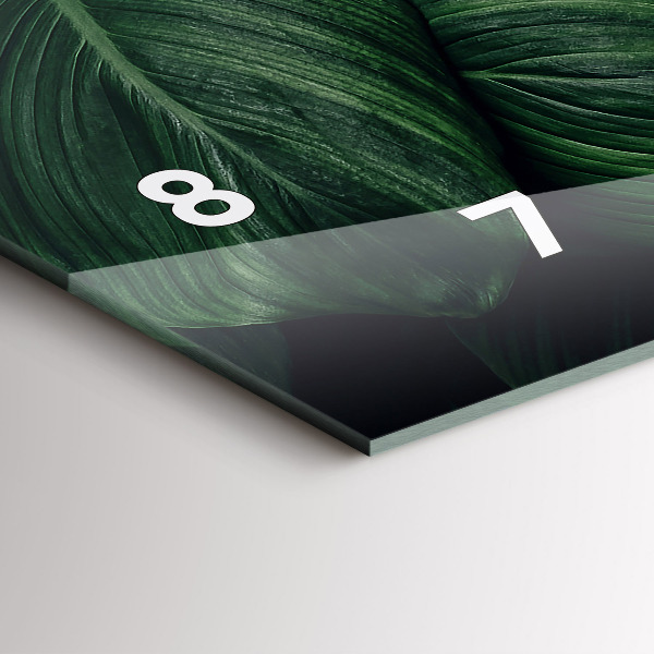 Horizontal wall clock Tropical Monstera