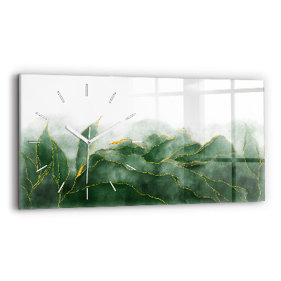 Horizontal wall clock Abstraction leaves