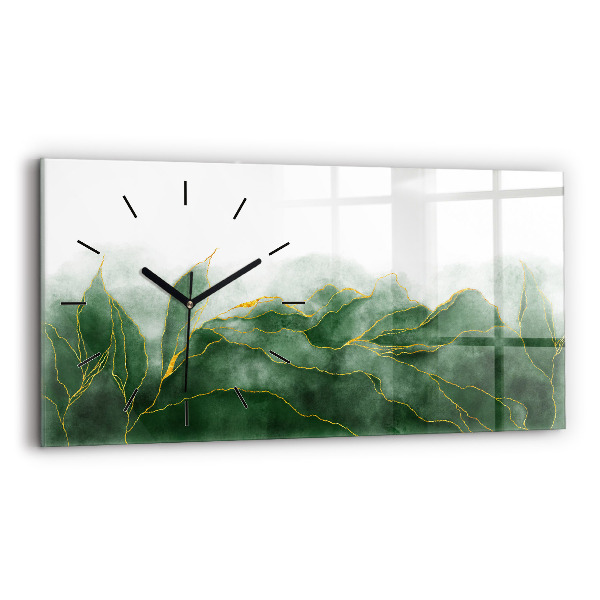 Horizontal wall clock Abstraction leaves
