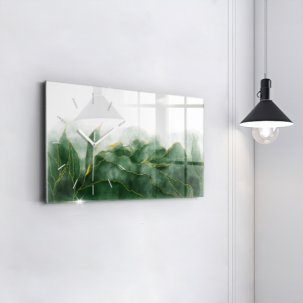 Horizontal wall clock Abstraction leaves