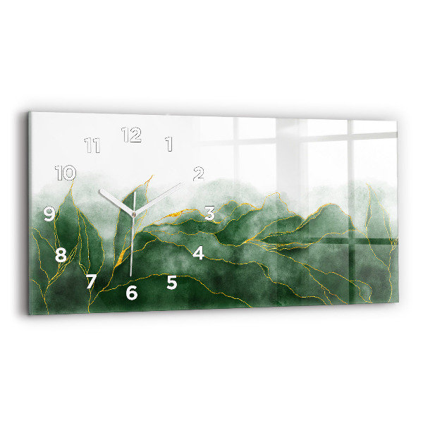 Horizontal wall clock Abstraction leaves