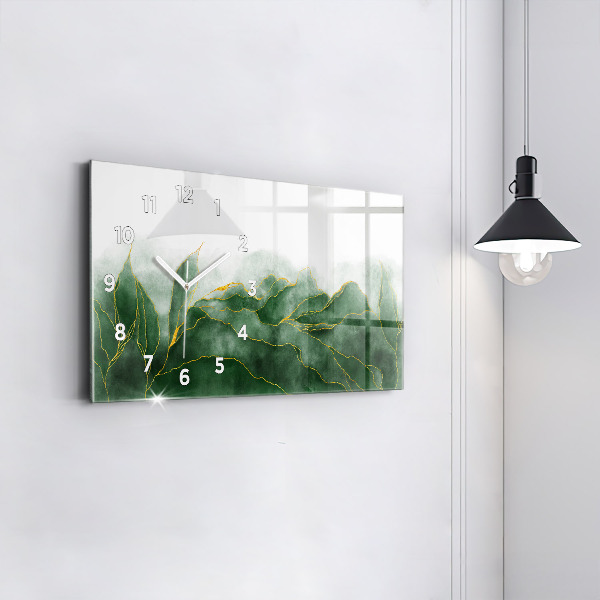 Horizontal wall clock Abstraction leaves