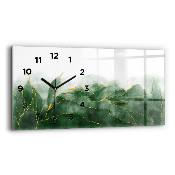Horizontal wall clock Abstraction leaves