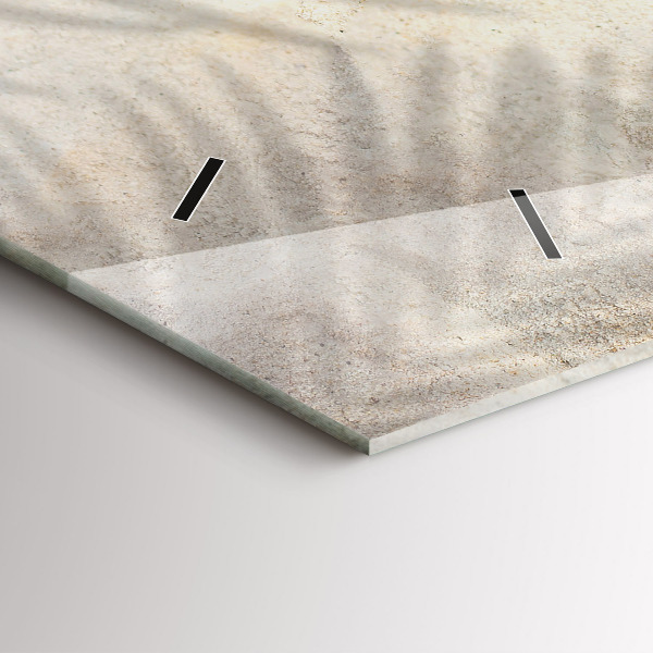 Horizontal wall clock Palm tree shadow sand