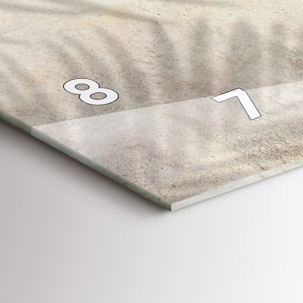 Horizontal wall clock Palm tree shadow sand