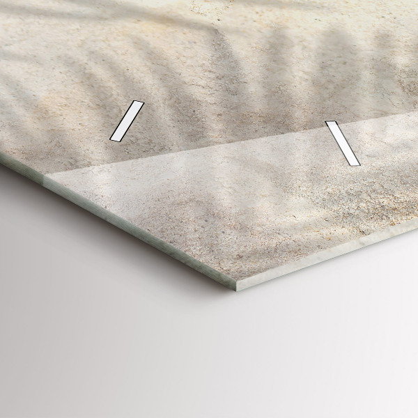 Horizontal wall clock Palm tree shadow sand