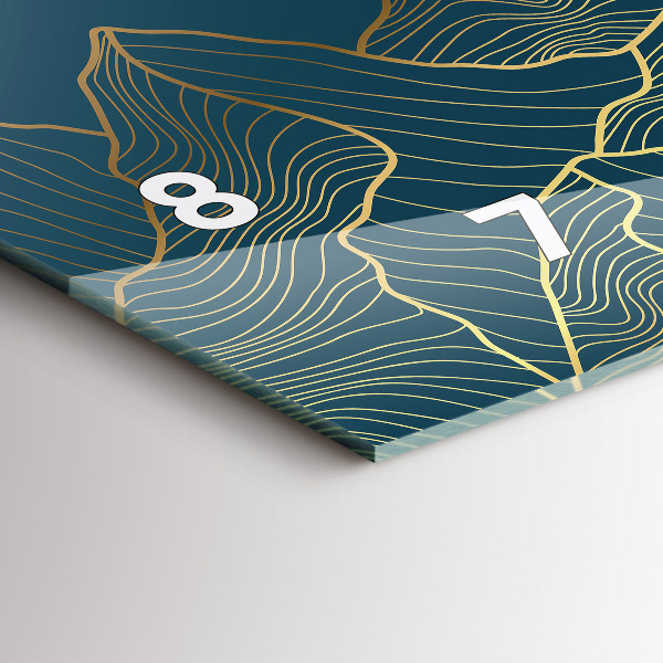 Horizontal wall clock Sketch of the mountains