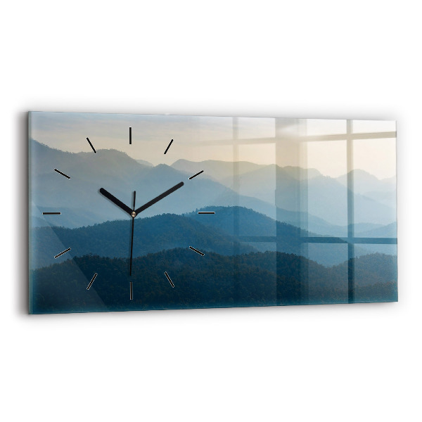 Horizontal wall clock Landscape abstract