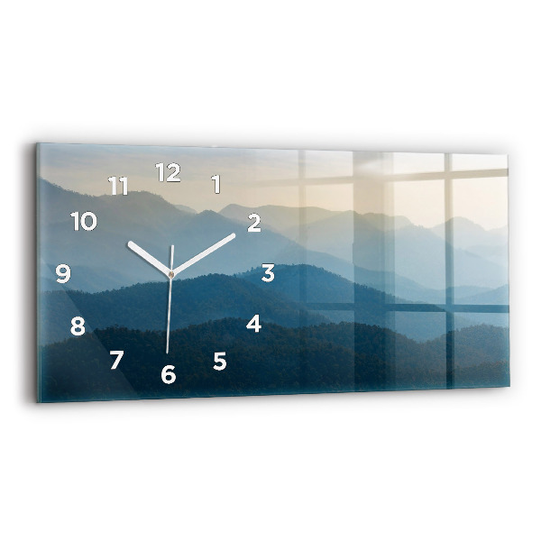 Horizontal wall clock Landscape abstract