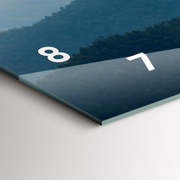 Horizontal wall clock Landscape abstract