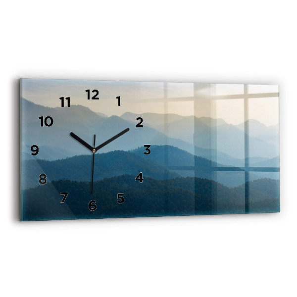 Horizontal wall clock Landscape abstract