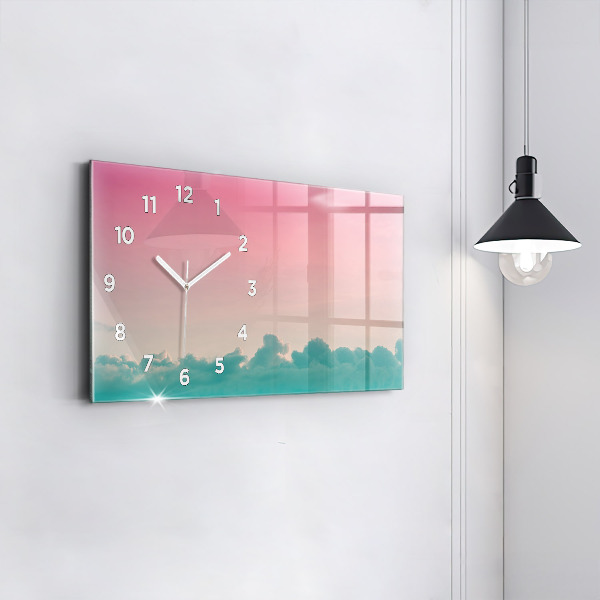 Horizontal wall clock Gradient sky