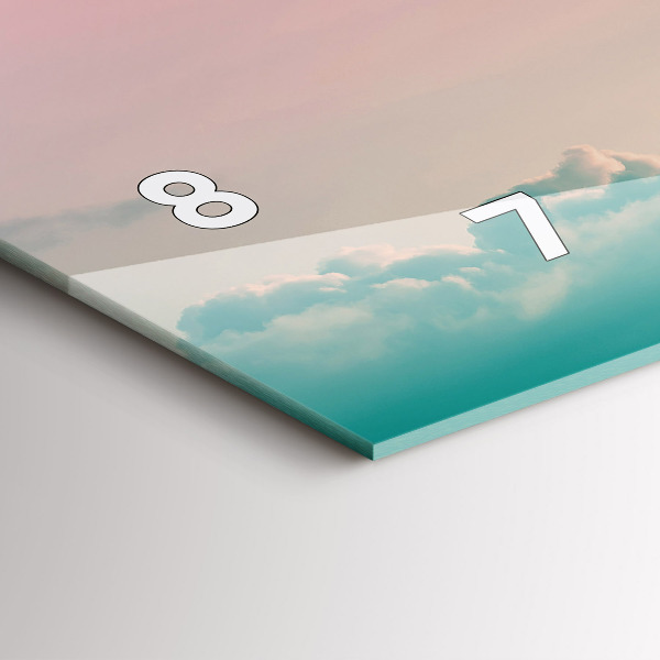Horizontal wall clock Gradient sky