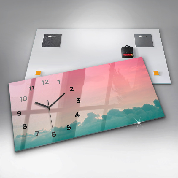Horizontal wall clock Gradient sky