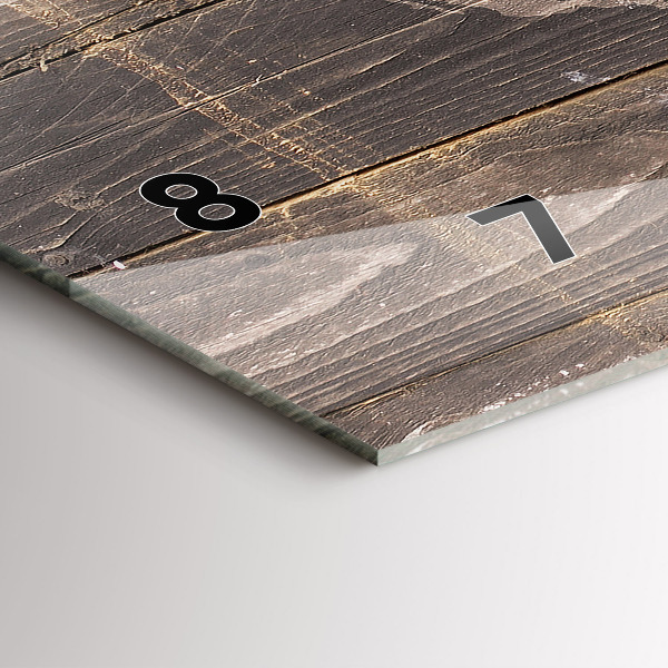 Horizontal wall clock World map on wood