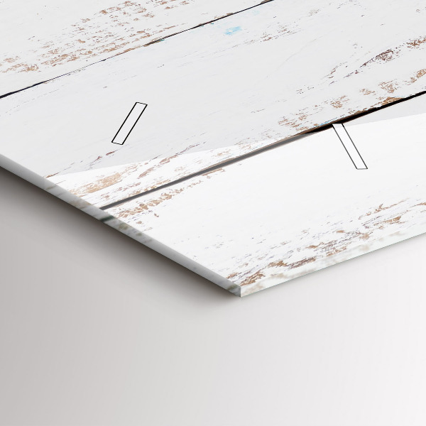 Horizontal wall clock Wooden boards