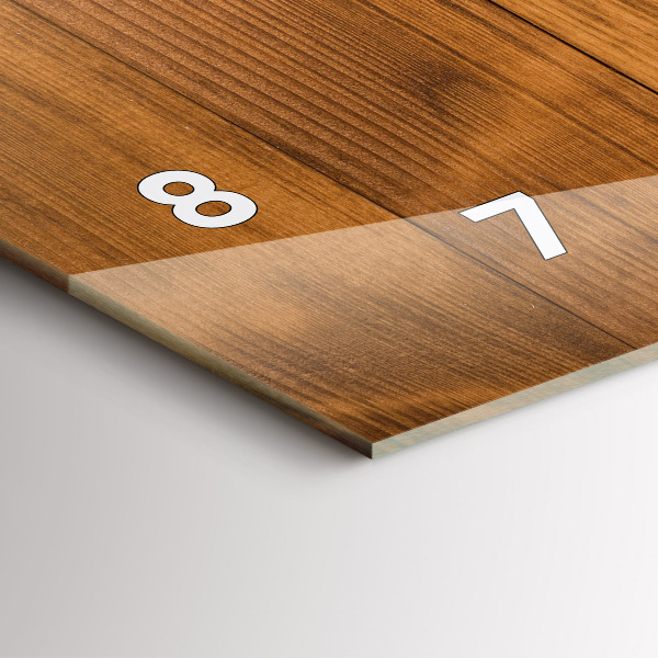 Horizontal wall clock Wooden boards