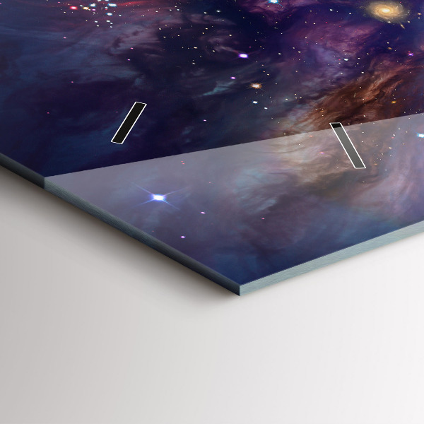 Horizontal wall clock Galaxy world