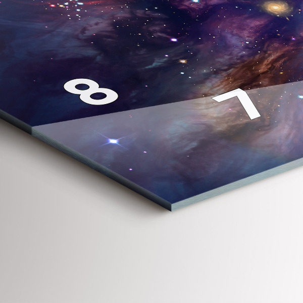 Horizontal wall clock Galaxy world