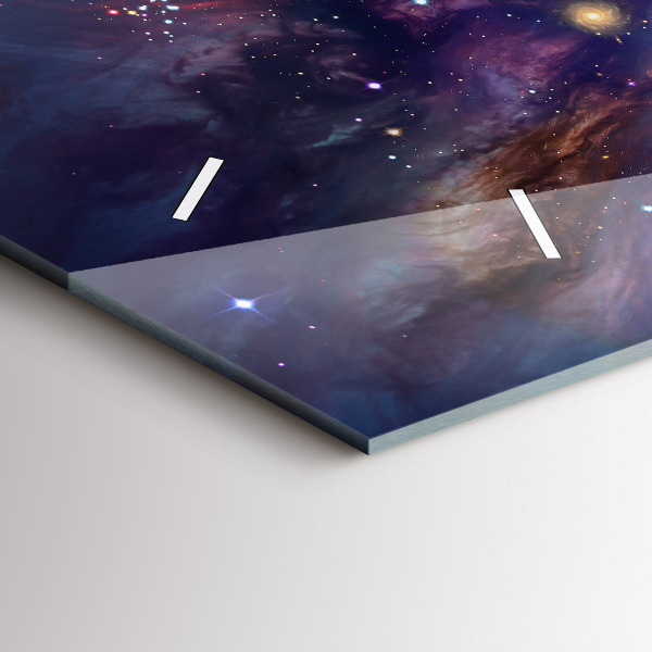 Horizontal wall clock Galaxy world