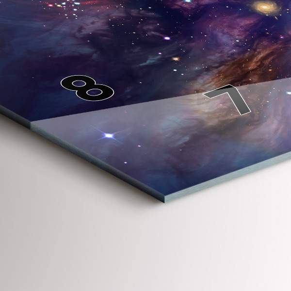 Horizontal wall clock Galaxy world