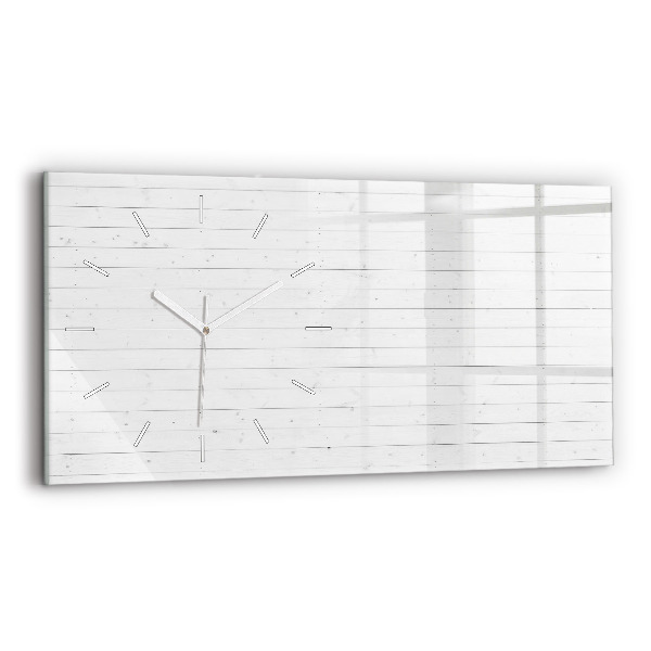 Horizontal wall clock Wooden panels pattern