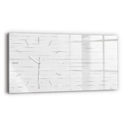 Horizontal wall clock Wooden panels pattern