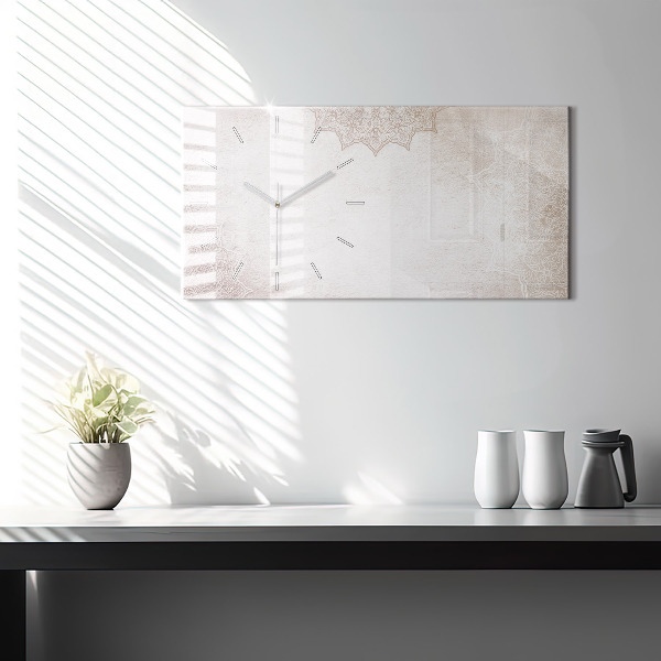 Horizontal wall clock Decorative pattern