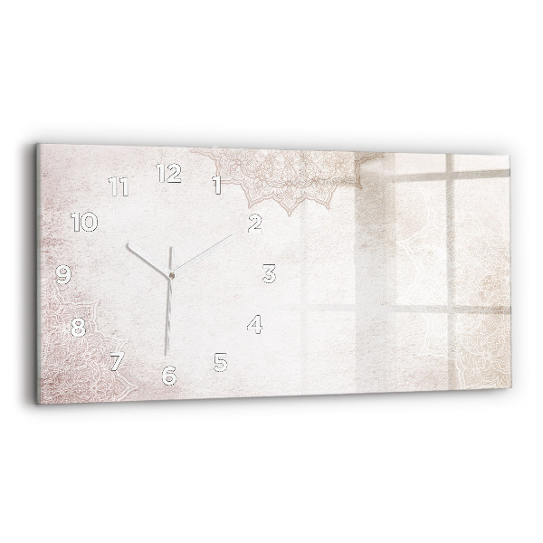 Horizontal wall clock Decorative pattern