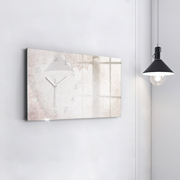Horizontal wall clock Decorative pattern