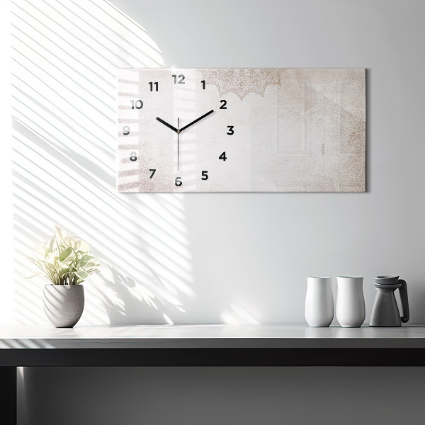 Horizontal wall clock Decorative pattern