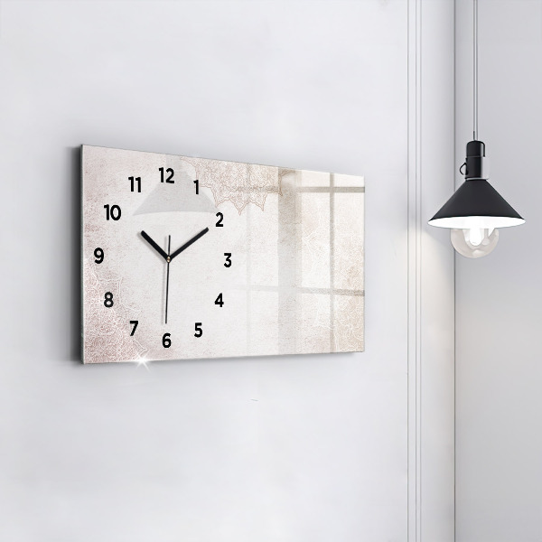 Horizontal wall clock Decorative pattern