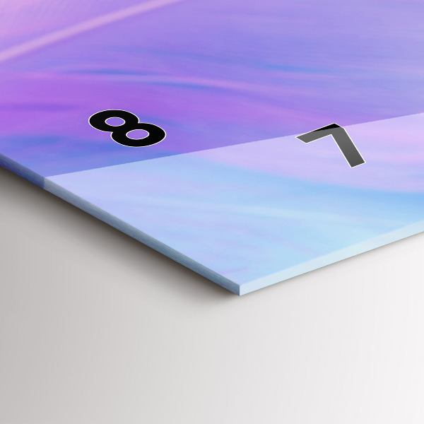 Horizontal wall clock Colorful feathers