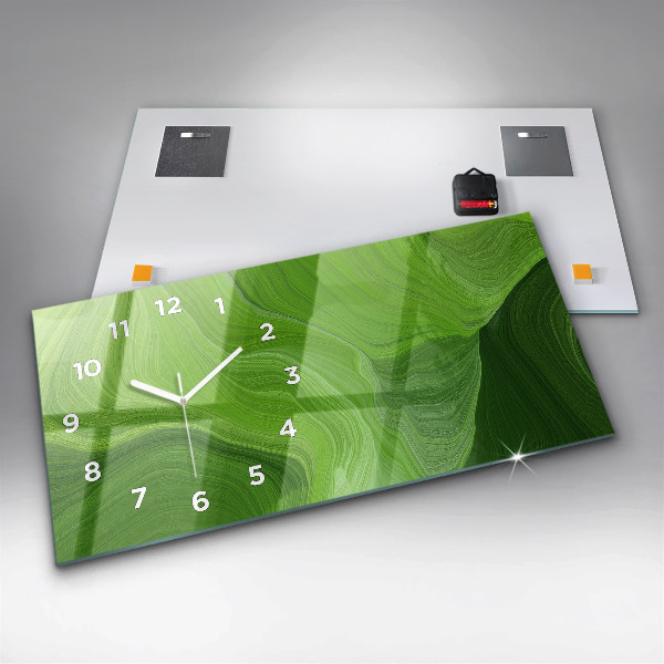 Horizontal wall clock Modern waves