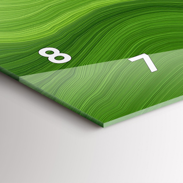 Horizontal wall clock Modern waves