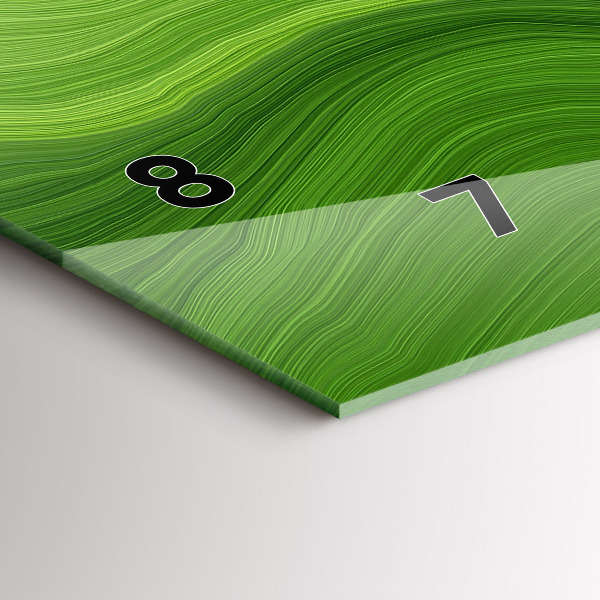 Horizontal wall clock Modern waves